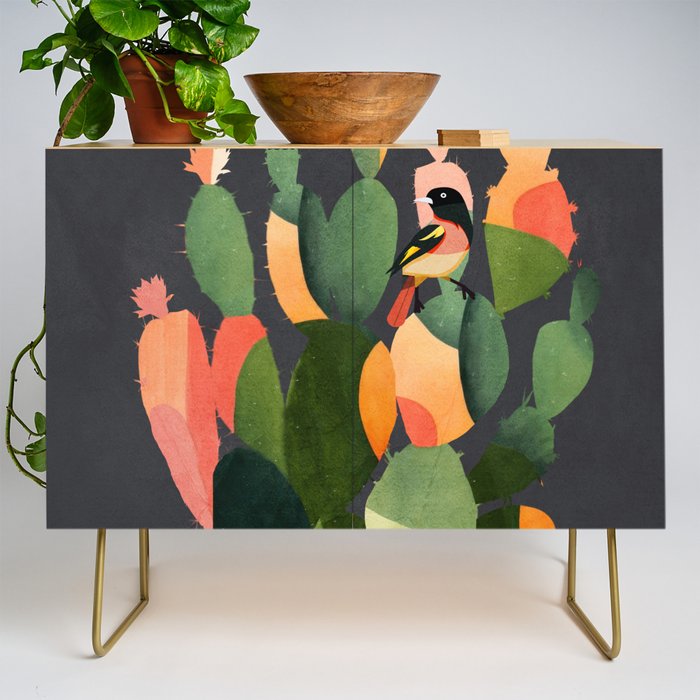 Cactus and Birds 4 Credenza Gallery Image 1