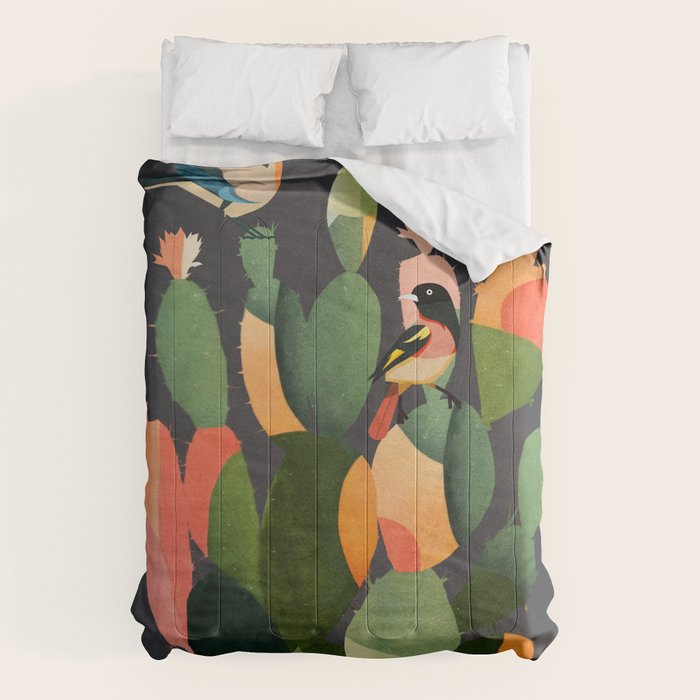 Cactus and Birds 4 Comforter Gallery Image 1