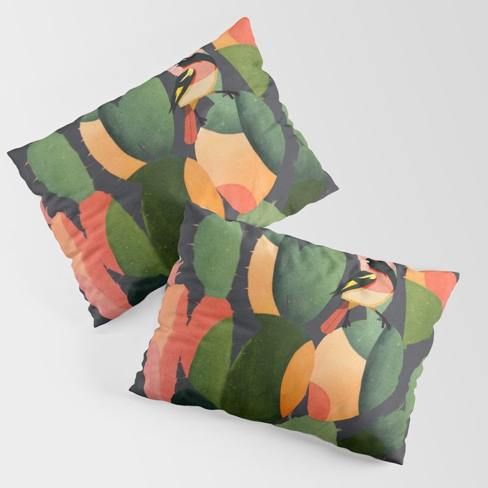 Cactus and Birds 4 Pillow Sham Gallery Image 1