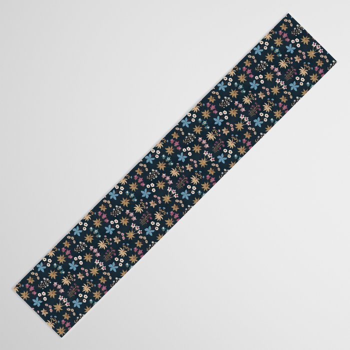 Romantic Botanica - Tapestry Bouquet in Navy Table Runner Gallery Image 3