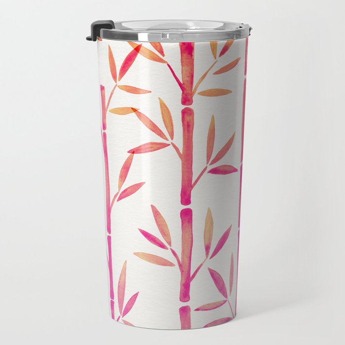 Bamboo Stems - Pink Palette Travel Mug Gallery Image 3