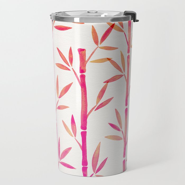 Bamboo Stems - Pink Palette Travel Mug Gallery Image 2