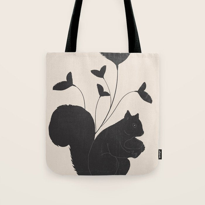 The Abstract Black Squirrel Tote Bag Gallery Image 1