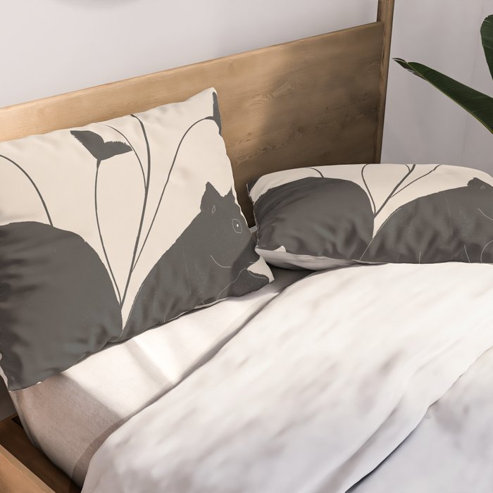 The Abstract Black Squirrel Pillow Sham Gallery Image 2