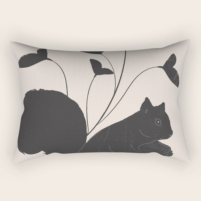 The Abstract Black Squirrel Rectangular Pillow Gallery Image 1
