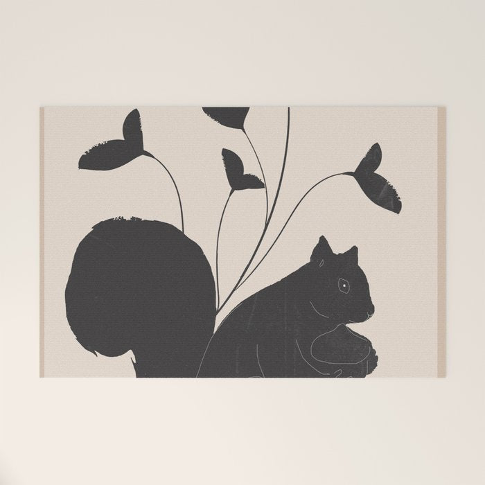 The Abstract Black Squirrel Welcome Mat Gallery Image 1