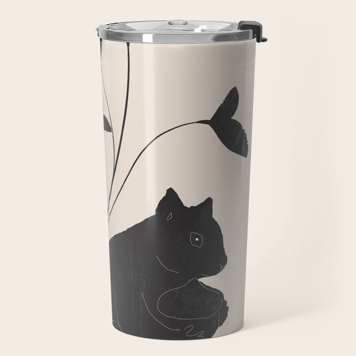 The Abstract Black Squirrel Travel Mug Gallery Image 2
