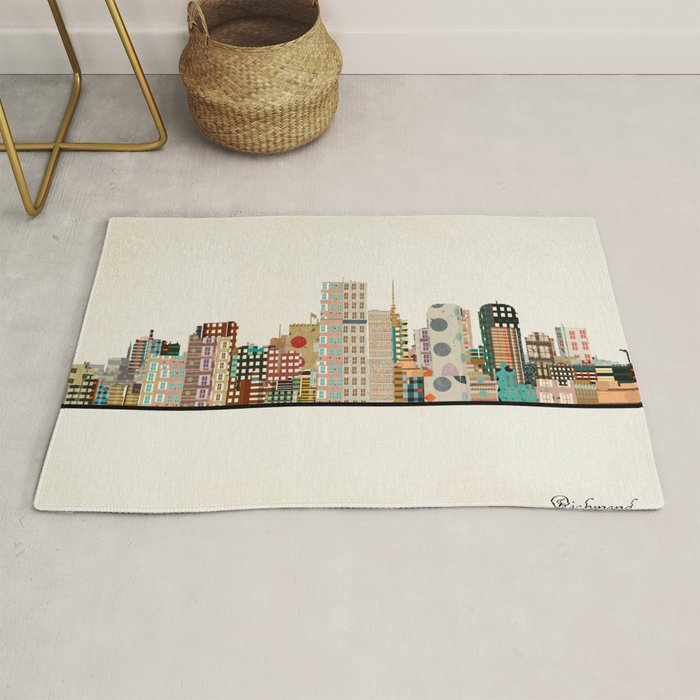 richmond virginia skyline Rug Gallery Image 1