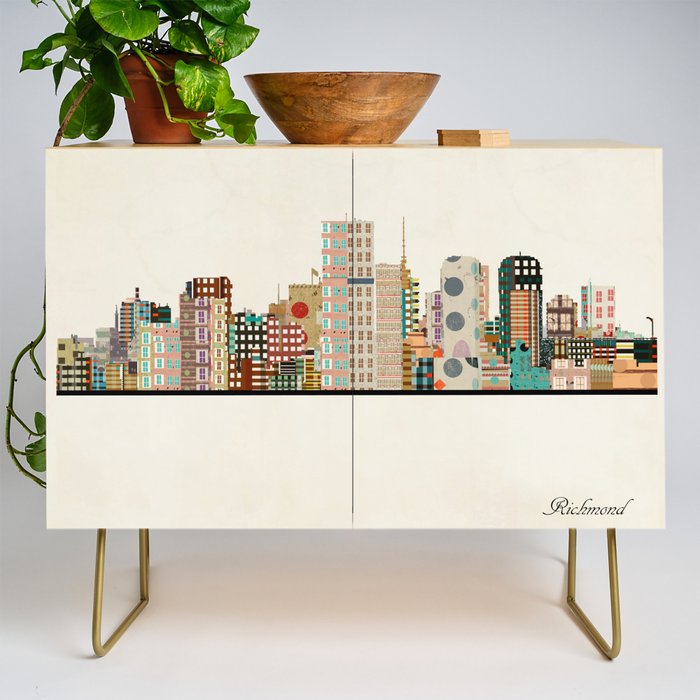 richmond virginia skyline Credenza Gallery Image 1