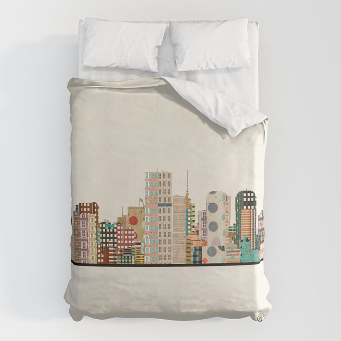 richmond virginia skyline Duvet Cover Gallery Image 6