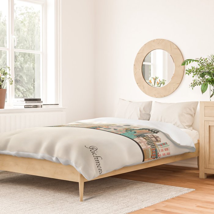 richmond virginia skyline Duvet Cover Gallery Image 2