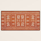 Geometric Tribal Pattern on Terracotta Desk Mat Gallery Image 3