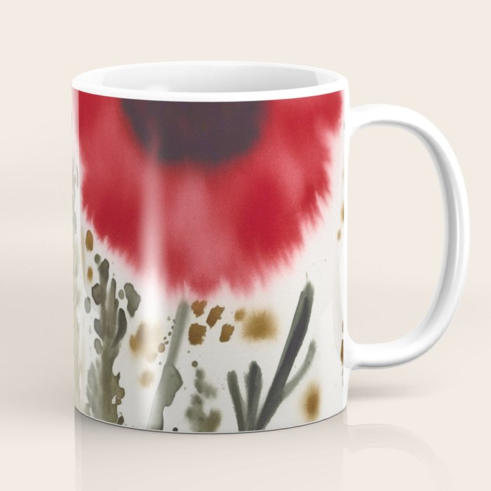 Poppy and Blush Blooms Coffee Mug Gallery Image 1