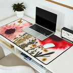 Poppy and Blush Blooms Desk Mat Gallery Image 2