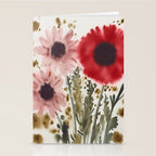 Poppy and Blush Blooms Stationery Card Gallery Image 2