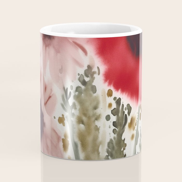 Poppy and Blush Blooms Coffee Mug Gallery Image 4