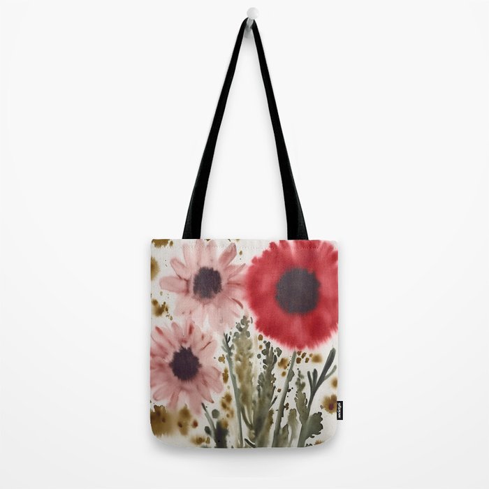 Poppy and Blush Blooms Tote Bag Gallery Image 2