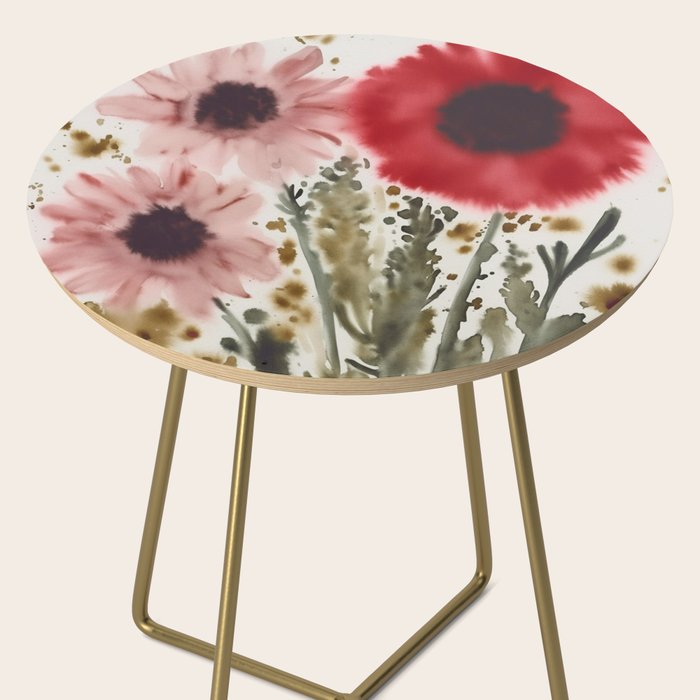 Poppy and Blush Blooms Side Table Gallery Image 2