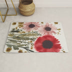 Poppy and Blush Blooms Rug Gallery Image 1