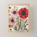 Poppy and Blush Blooms Mini Art Print Gallery Image 1