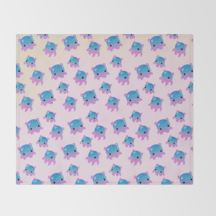 Grimpoteuthis (Dumbo Octopus) Throw Blanket Gallery Image 2
