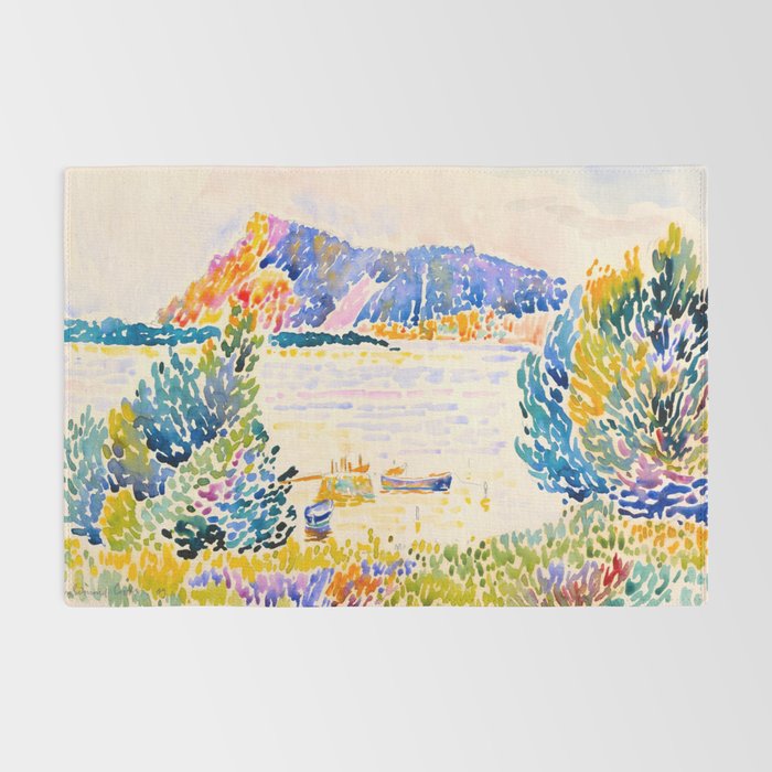 Henri-Edmond Cross Neo-Impressionism Pointillism Cap Nègre 1909 WatercolorPainting Rug Gallery Image 2