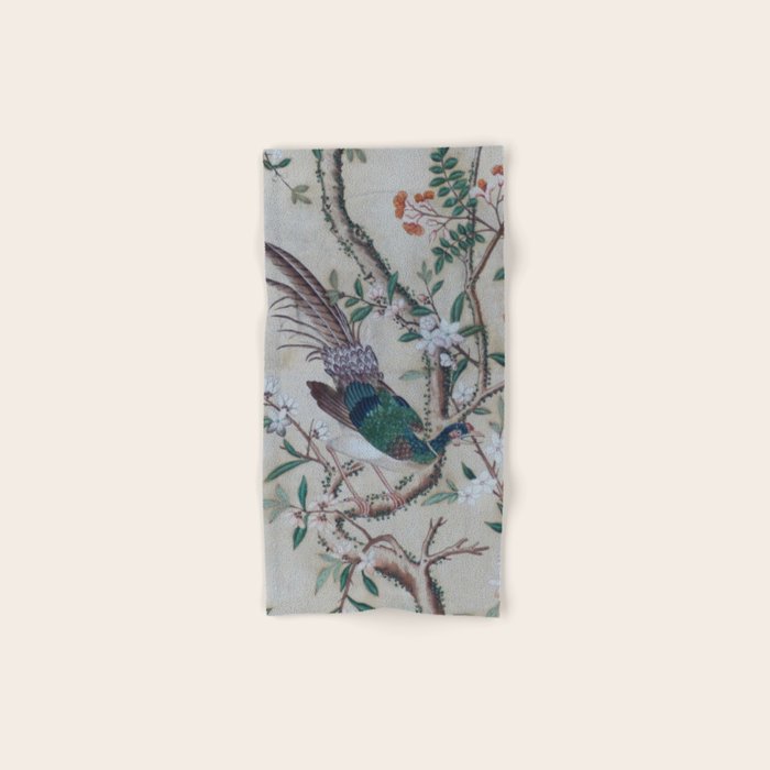 Antique Chinoiserie with Bird Bath Towel Gallery Image 1