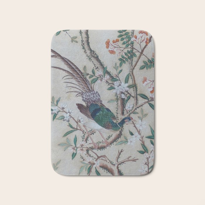 Antique Chinoiserie with Bird Bath Mat Gallery Image 1