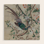 Antique Chinoiserie with Bird Wood Wall Art Gallery Image 1