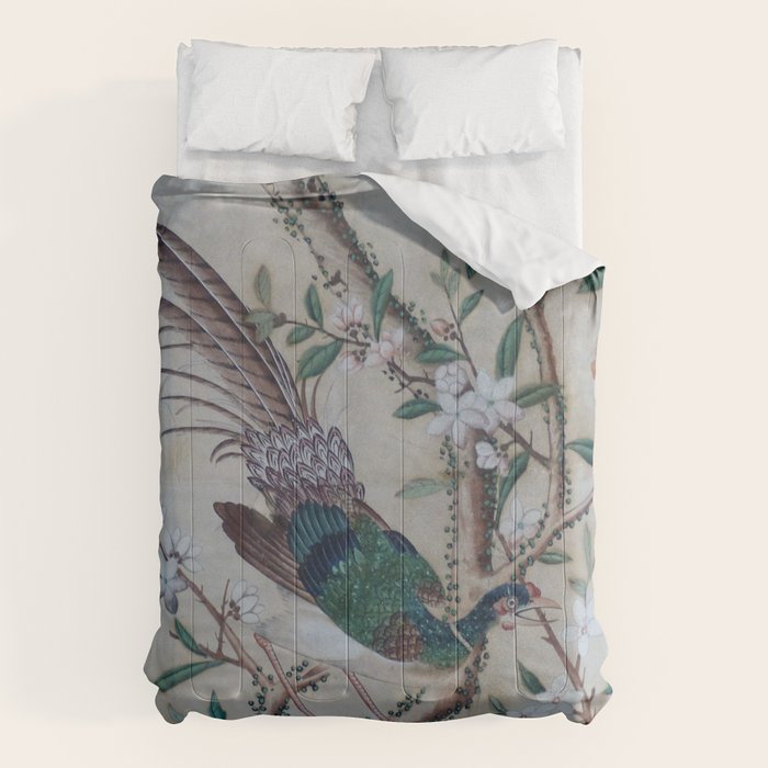 Antique Chinoiserie with Bird Comforter Gallery Image 1