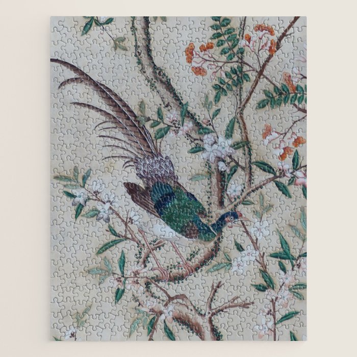 Antique Chinoiserie with Bird Jigsaw Puzzle Gallery Image 1