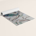 Antique Chinoiserie with Bird Yoga Mat Gallery Image 2