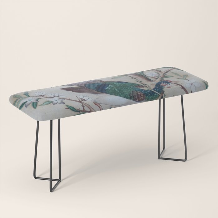 Antique Chinoiserie with Bird Bench Gallery Image 1