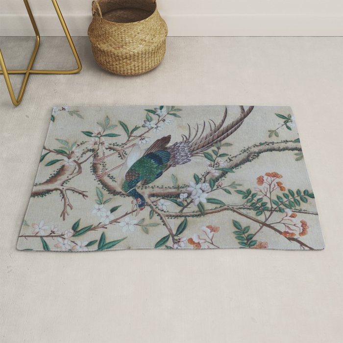 Antique Chinoiserie with Bird Rug Gallery Image 1