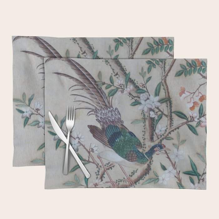 Antique Chinoiserie with Bird Placemat Gallery Image 1