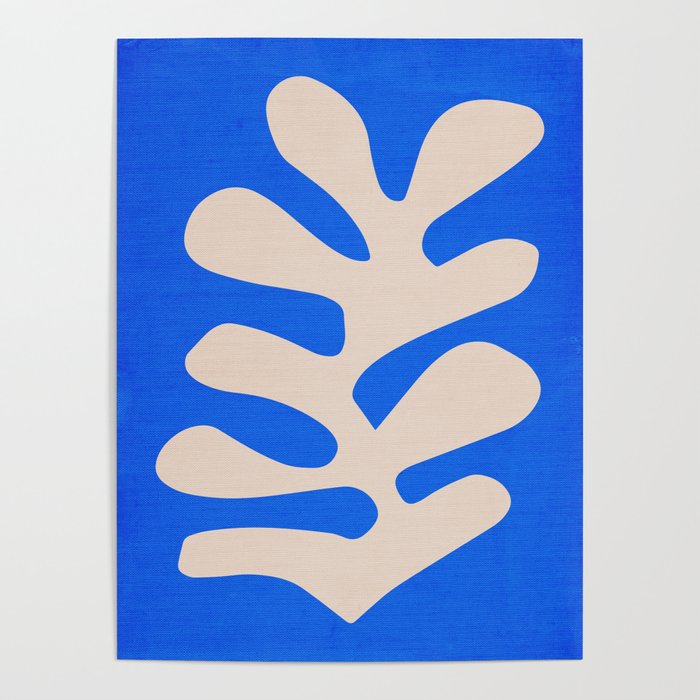 Chathams Blue: Wild Leaf | Matisse Foliage Paper Cutouts 02 Poster Gallery Image 4