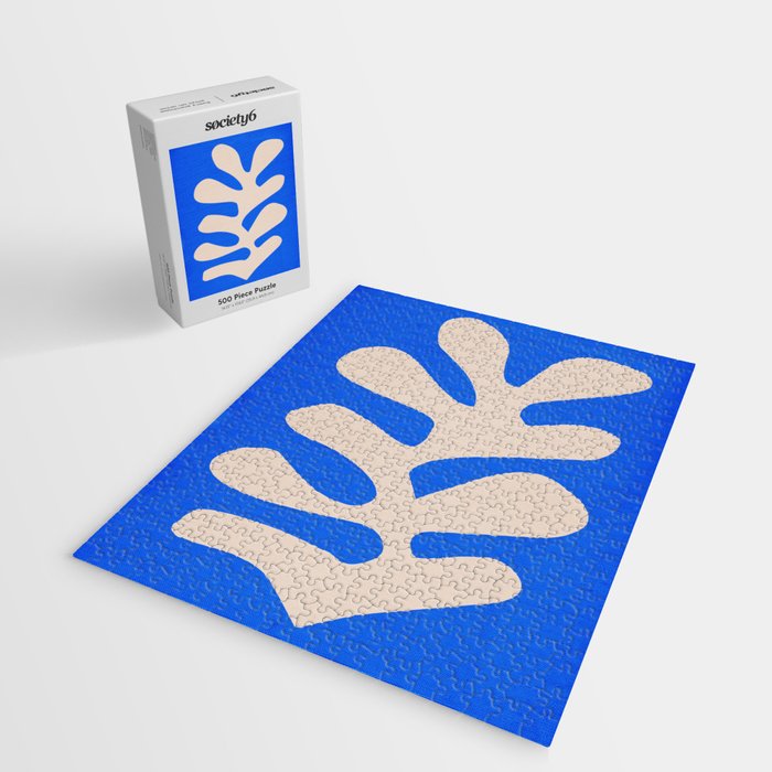 Chathams Blue: Wild Leaf | Matisse Foliage Paper Cutouts 02 Jigsaw Puzzle Gallery Image 2