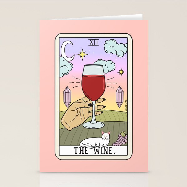 WINE READING (LIGHT) Stationery Card Gallery Image 2