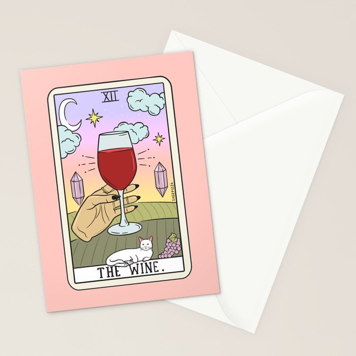 WINE READING (LIGHT) Stationery Card Gallery Image 2
