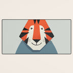 Whimsy Tiger, Animal Portrait Desk Mat Gallery Image 3