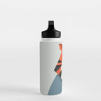Whimsy Tiger, Animal Portrait Water Bottle Gallery Image 3