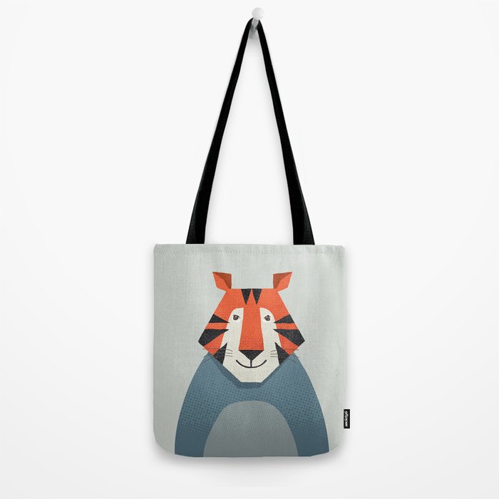 Whimsy Tiger, Animal Portrait Tote Bag Gallery Image 2