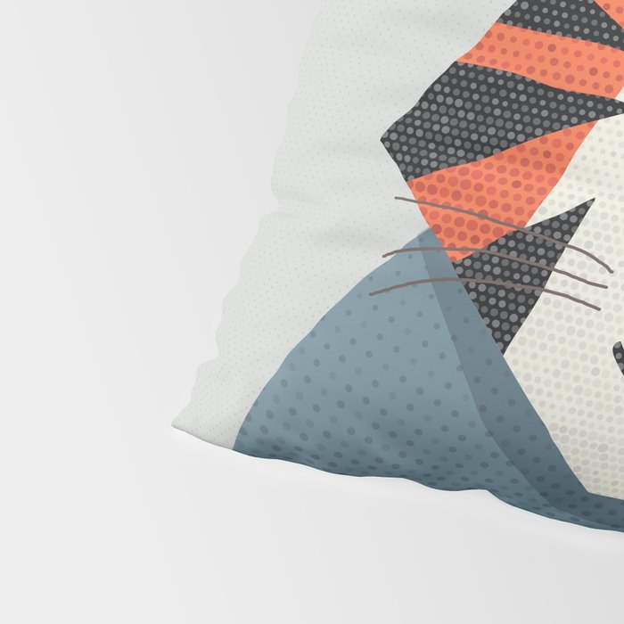 Whimsy Tiger, Animal Portrait Pillow Sham Gallery Image 4
