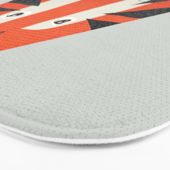 Whimsy Tiger, Animal Portrait Bath Mat Gallery Image 3
