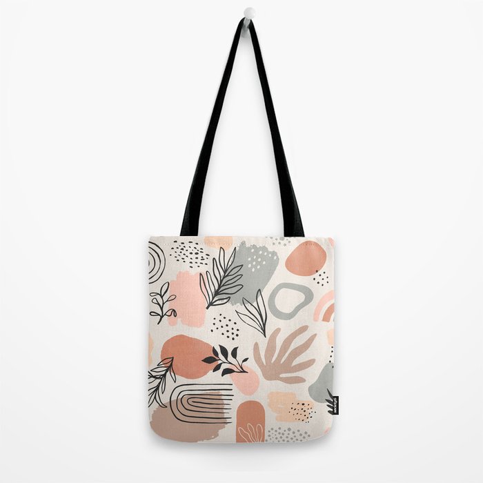 Abstract organic nature shape art pattern Tote Bag Gallery Image 2
