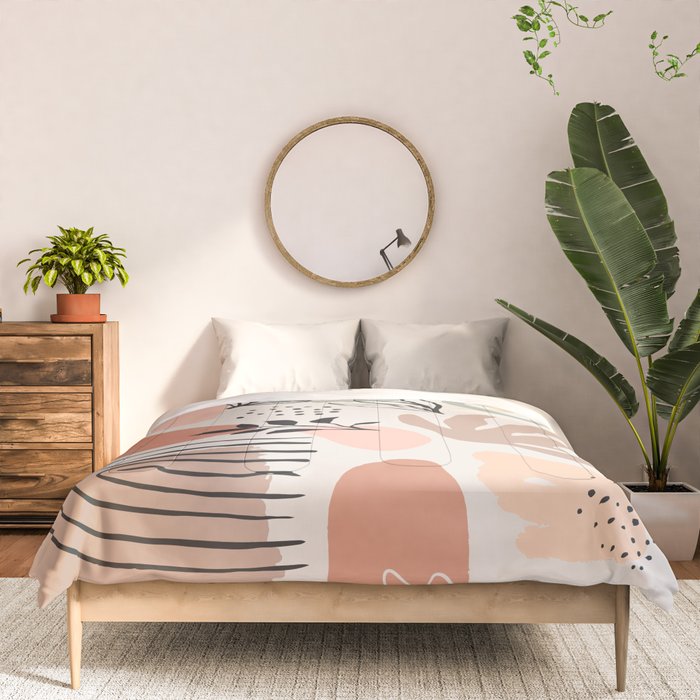 Abstract organic nature shape art pattern Comforter Gallery Image 3