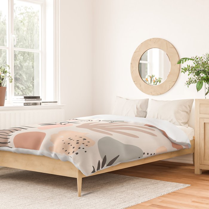 Abstract organic nature shape art pattern Duvet Cover Gallery Image 2