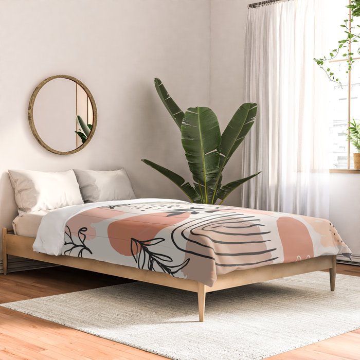 Abstract organic nature shape art pattern Comforter Gallery Image 2