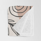 Abstract organic nature shape art pattern Throw Blanket Gallery Image 3