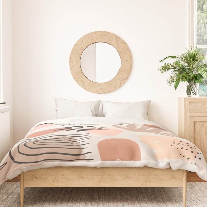 Abstract organic nature shape art pattern Duvet Cover Gallery Image 3